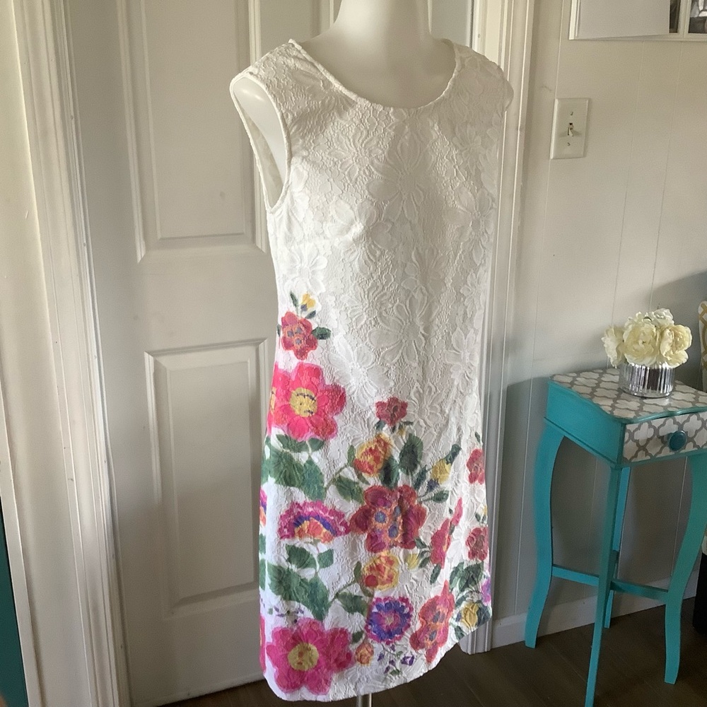 Mundo Terra lace floral dress size Large
